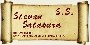 Stevan Salapura vizit kartica